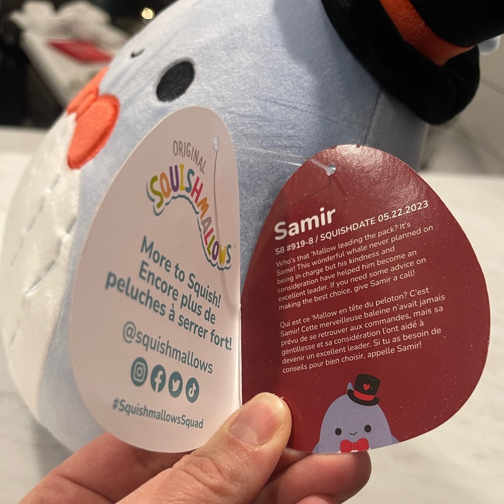 Samir the Whale Squishmallow 8” - Picture 6 of 6